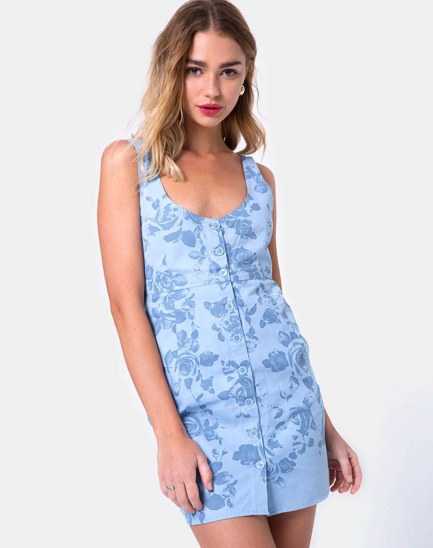 Pana Pinafore Jurk in Hemelsblauw