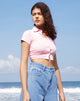 Afbeelding van Panya Cropped Shirt in Rib Baby Roze