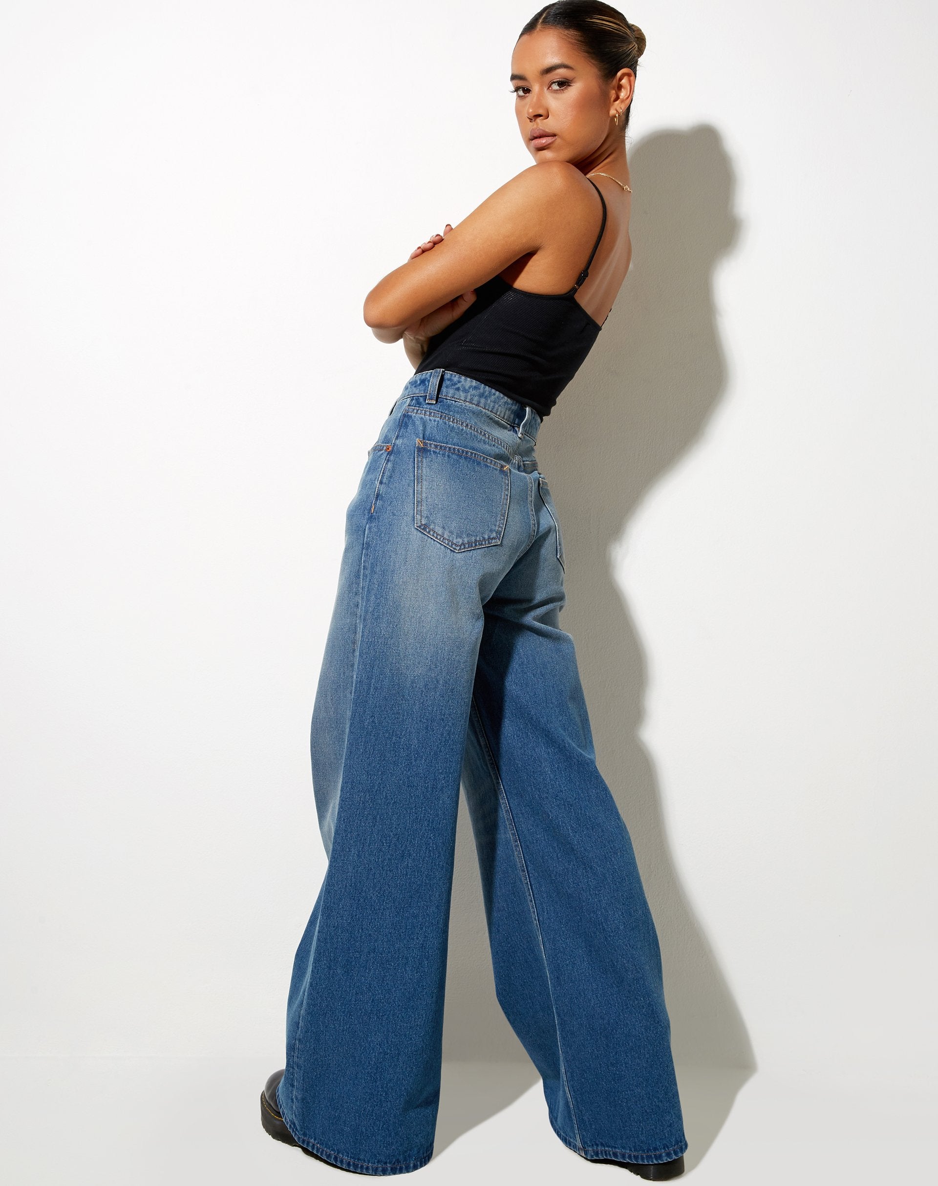 Afbeelding van Flare Parallel Jeans in Mid Wash