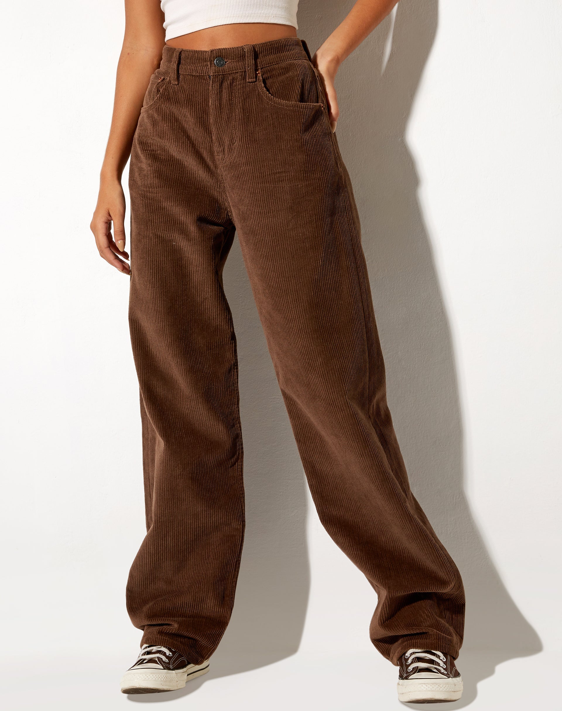 Afbeelding van Parallel Jean in Cord Donkere Chocolade