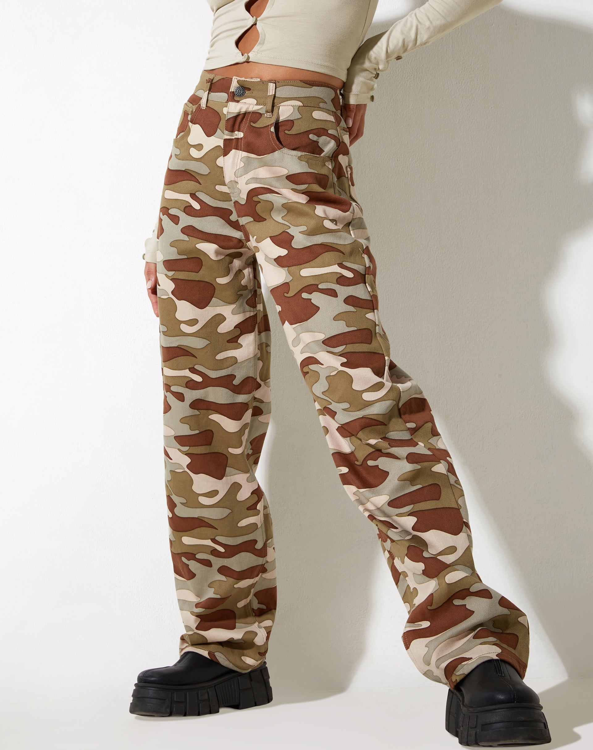 Afbeelding van Parallel Jeans in Camo