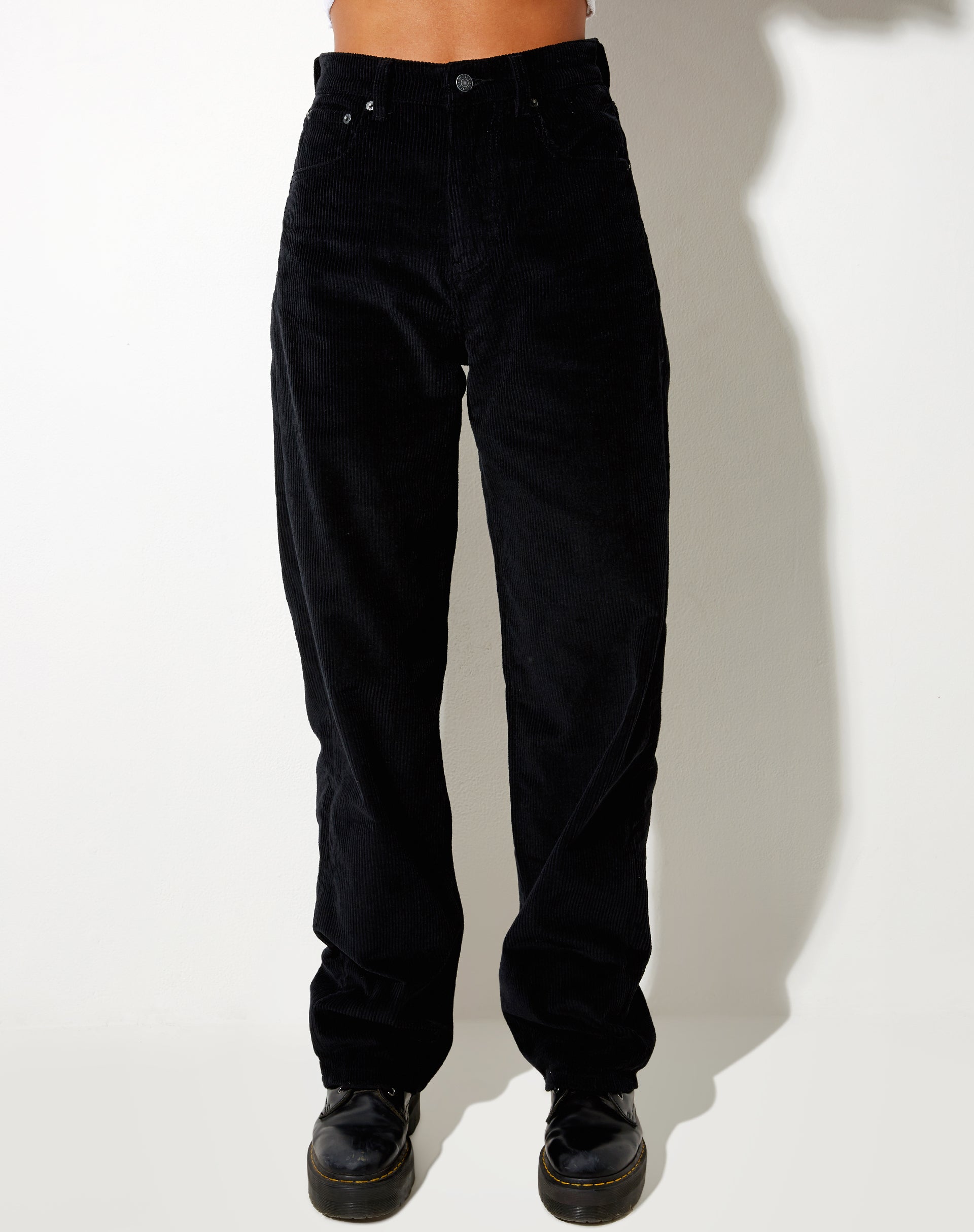Afbeelding van Parallel Jeans in Koord Zwart