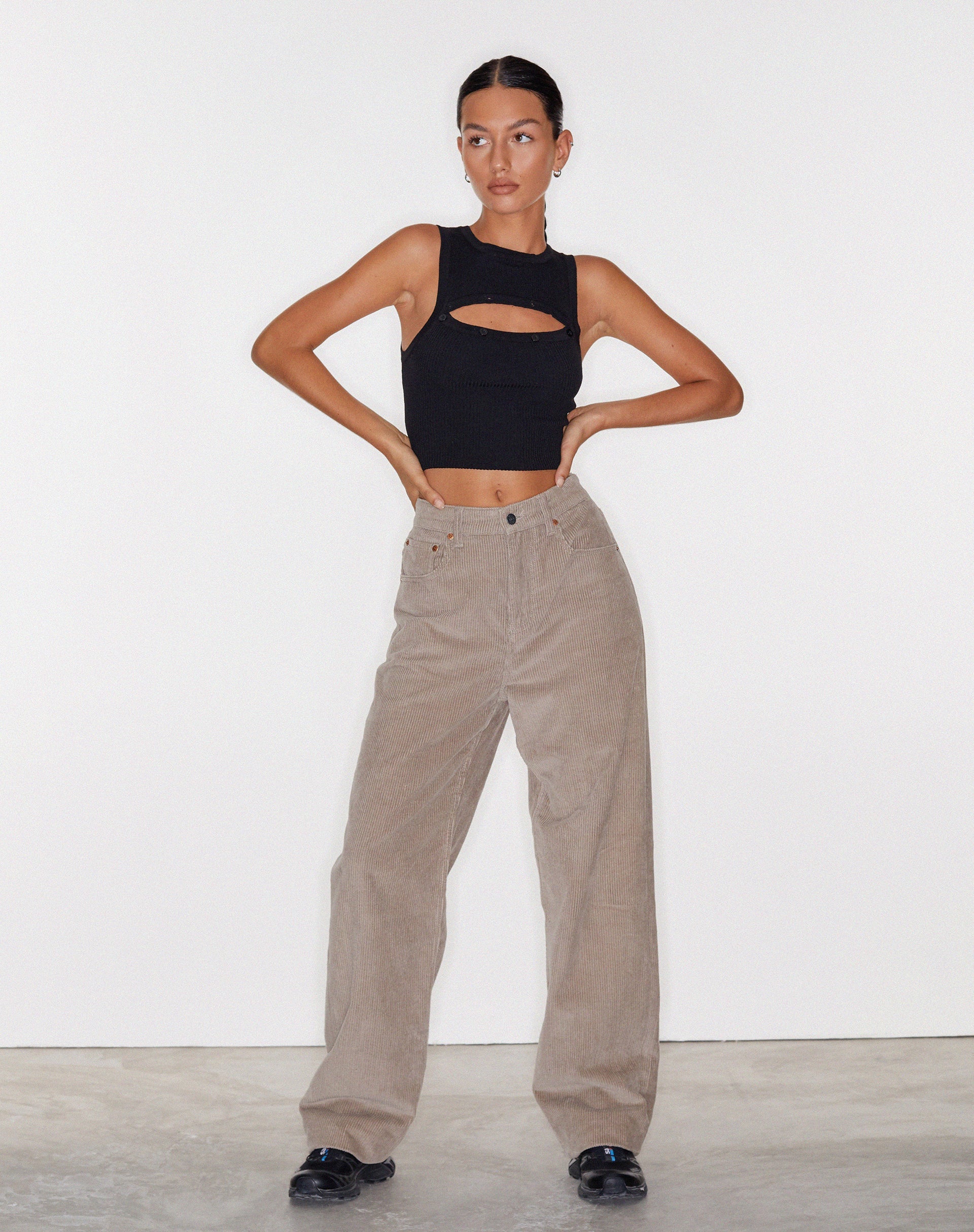 Afbeelding van Parallel Jeans in Cord Smoke Grey