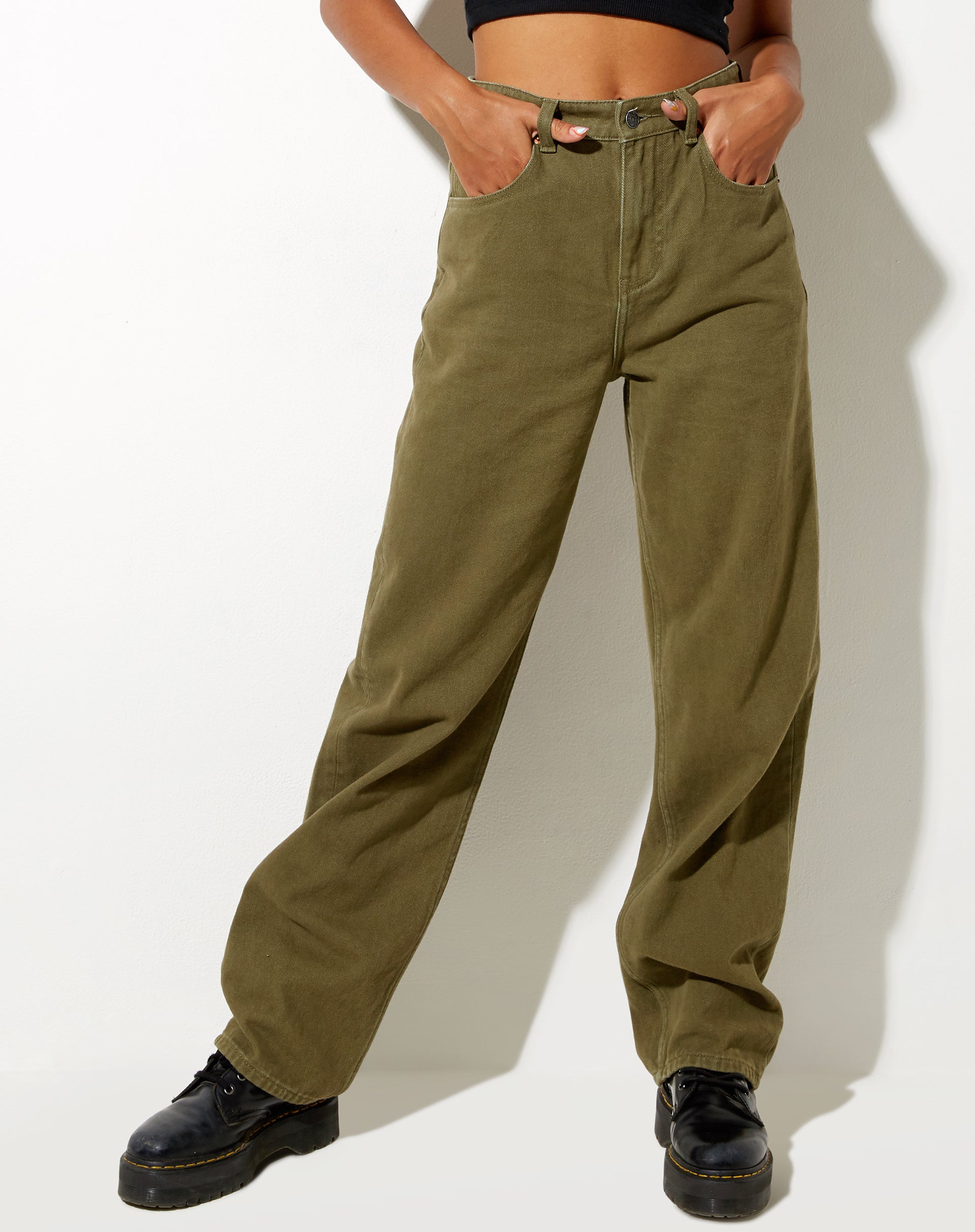 Afbeelding van Parallel Jeans in Khaki Green
