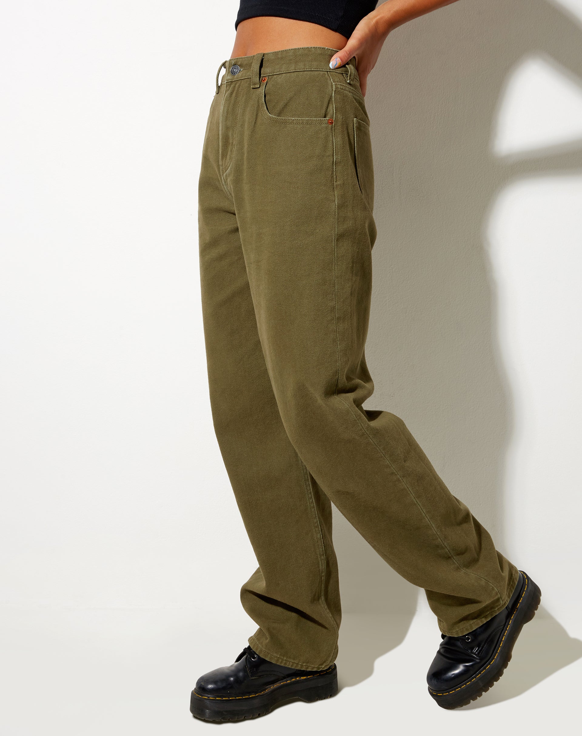 Afbeelding van Parallel Jeans in Khaki Green