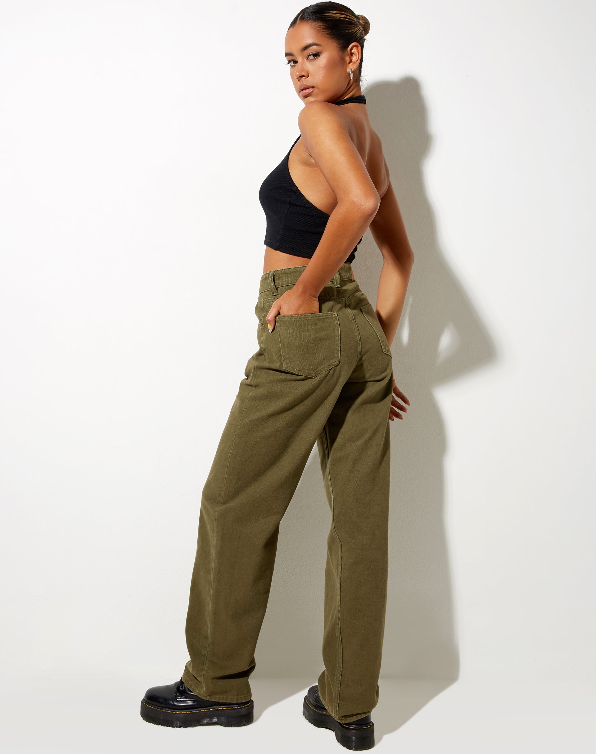 Afbeelding van Parallel Jeans in Khaki Green