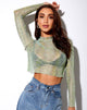 Afbeelding van Paria Top in Lime Croc
