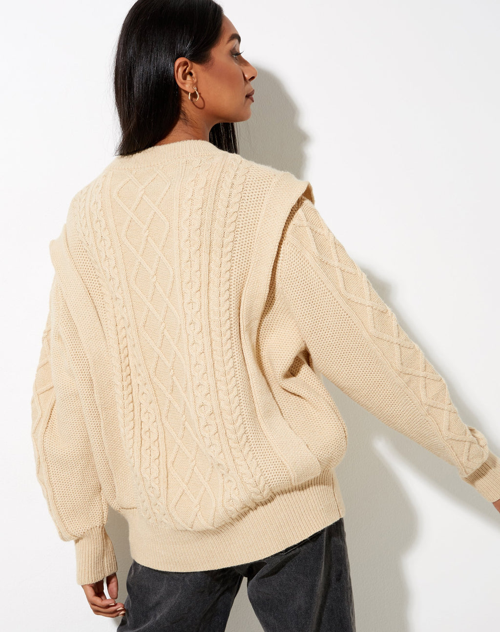 Parsha trui in natuurlijk beige