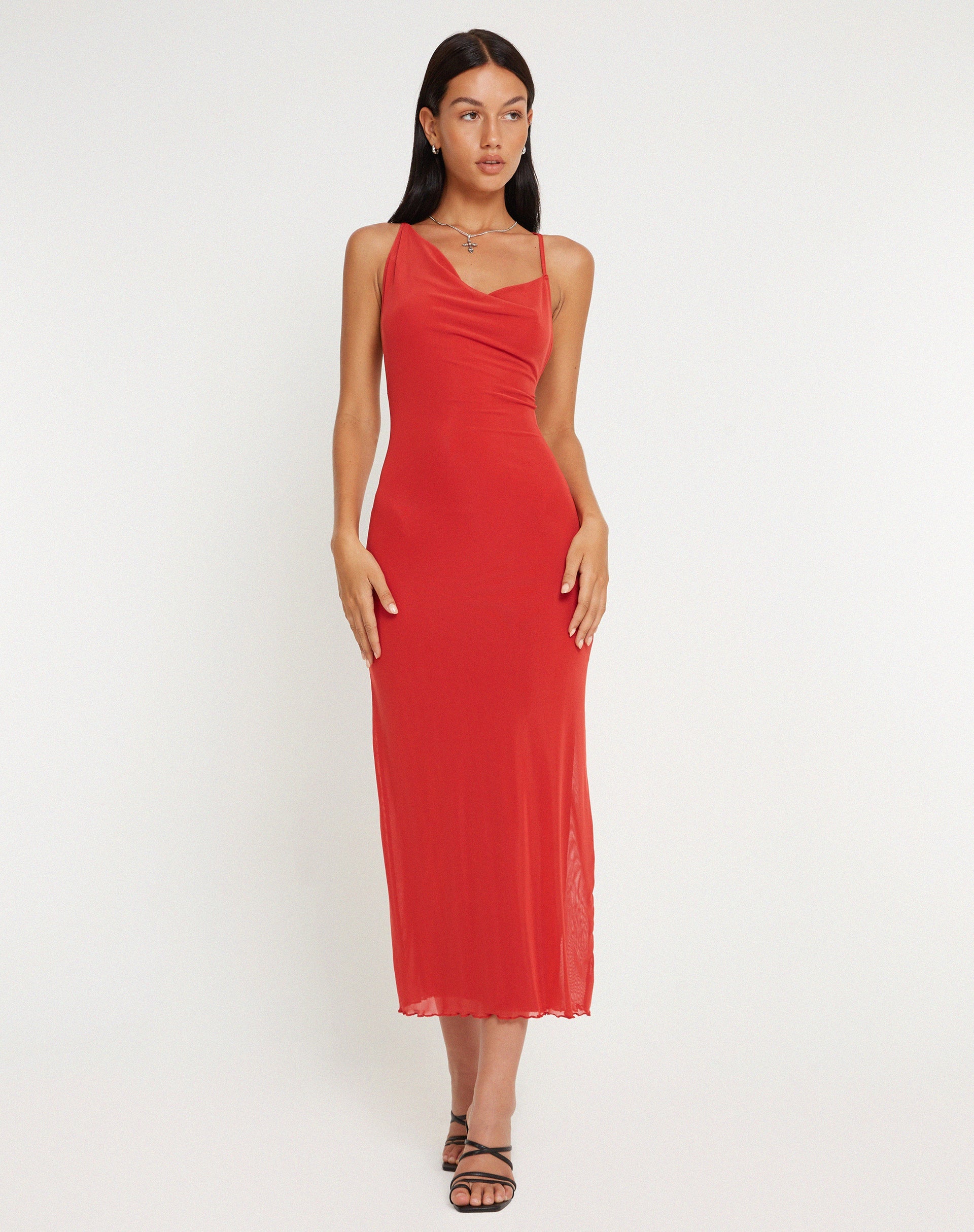 Afbeelding van Pavira Maxi Dress in Rode Klei