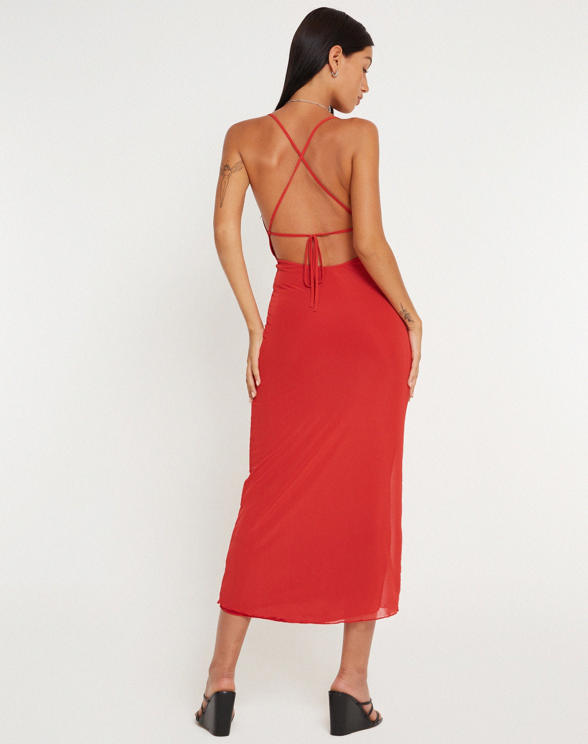 Afbeelding van Pavira Maxi Dress in Rode Klei
