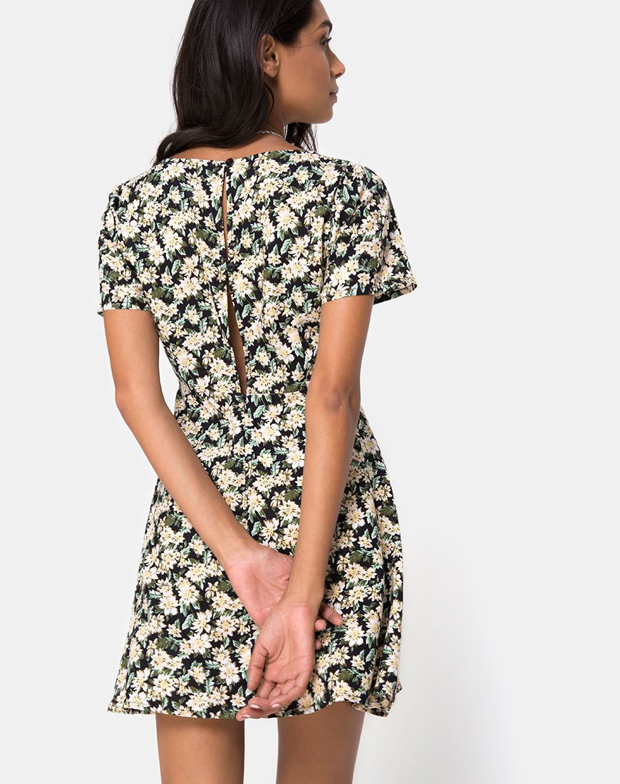Afbeelding van Peky Skater Dress in Aster Zwart