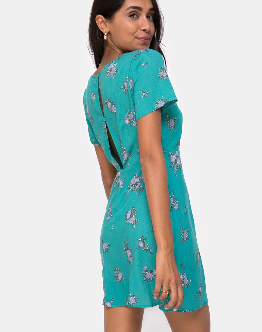 Afbeelding van Peky Babydoll Jurk in Soi Rose Groen