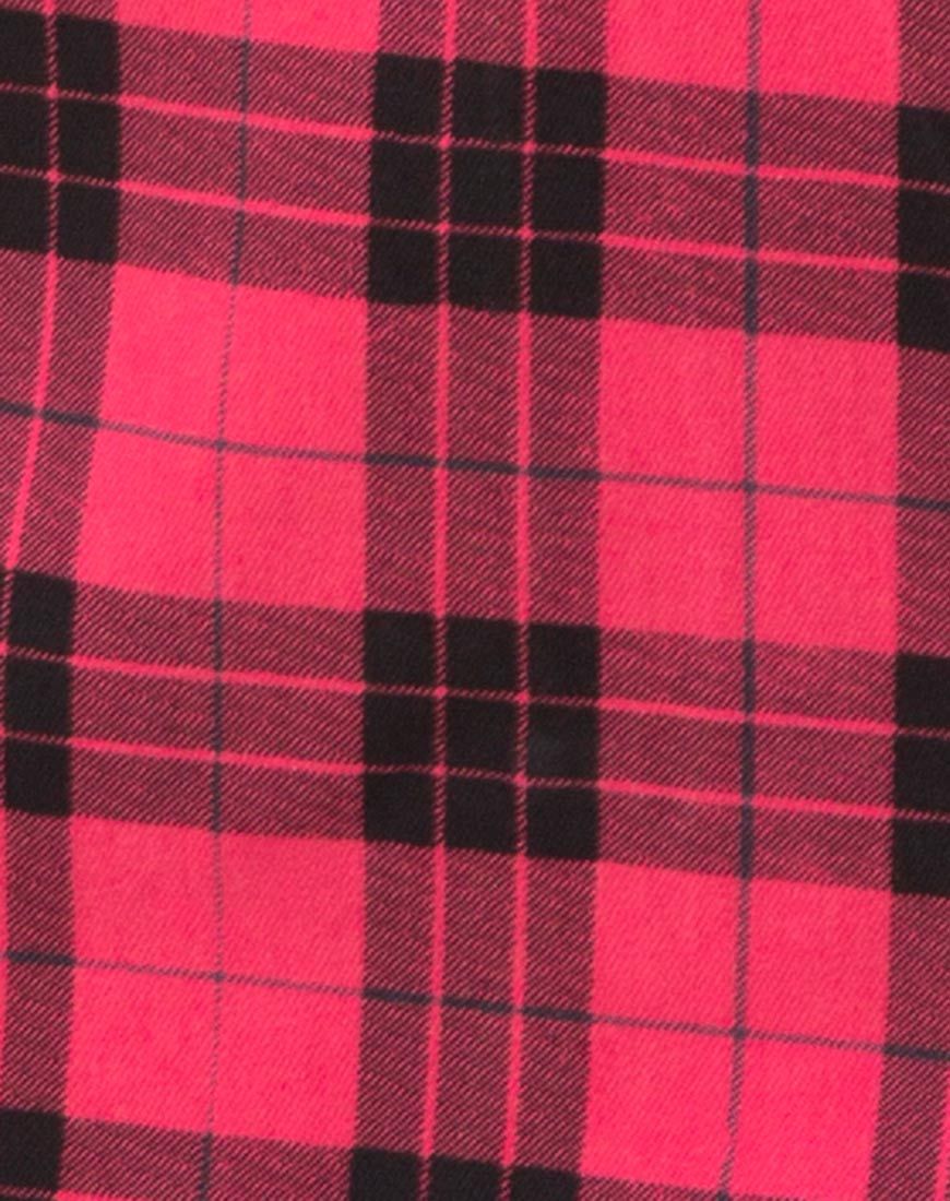 Afbeelding van Pelmet Rok in Winter Ruit Rood / Zwart