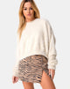 Afbeelding van Pelmet Rok in 90s Zebra Taupe