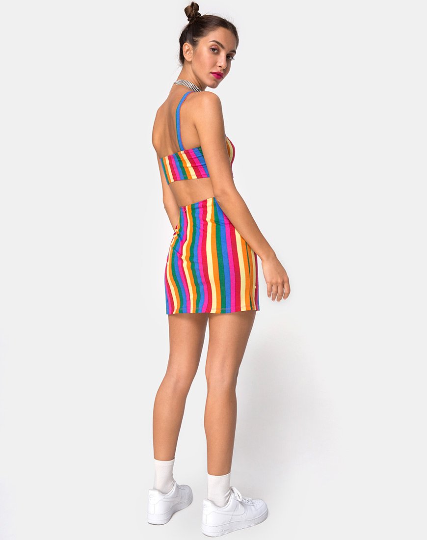 Afbeelding van Monira Crop Top in Good Times Stripe X Princess Polly