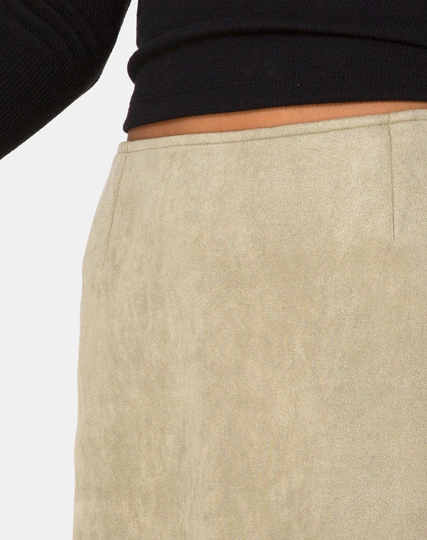 Afbeelding van Pelmo rok in Suede Khaki
