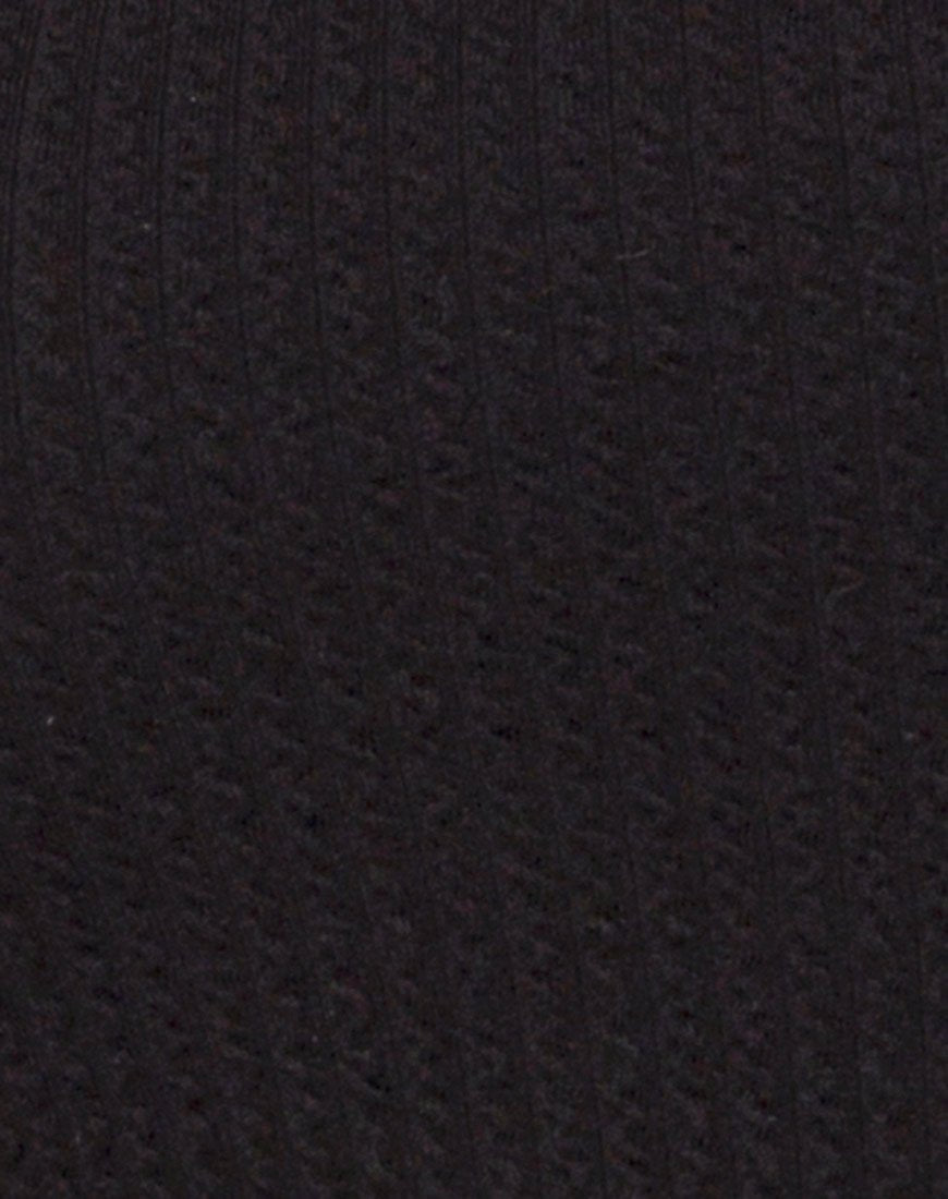 Afbeelding van Pendan Bodycon Jurk in Rib Zwart