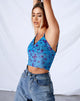 Afbeelding van Penika Cami Top in Mesh Butterfly Azure