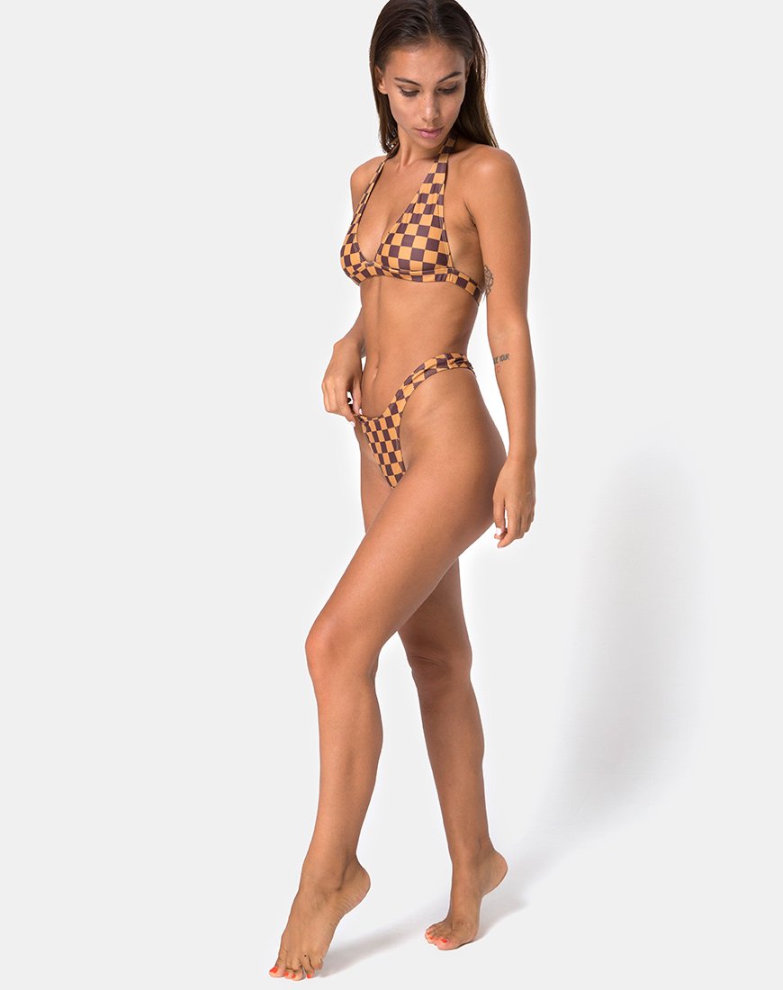 Afbeelding van Pesme Bikinitop in Mokka Ruit