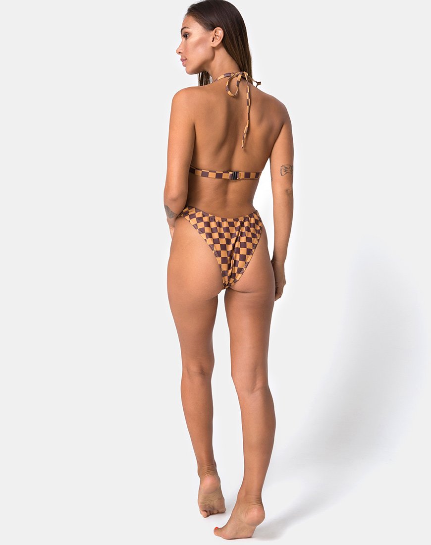 Afbeelding van Pesme Bikinitop in Mokka Ruit
