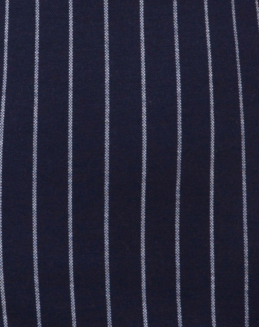Afbeelding van Petra Mini Dress in Navy Pinstripe
