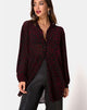Afbeelding van Phobe shirt in rood luipaard vloknet
