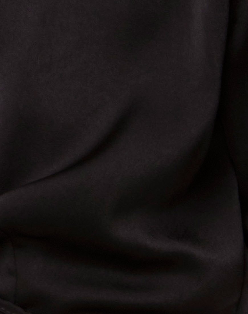 Afbeelding van Pilar Blouse in Satijn Zwart
