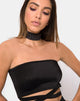 Afbeelding van Dorian Criss Cross Tube Top in Zwart