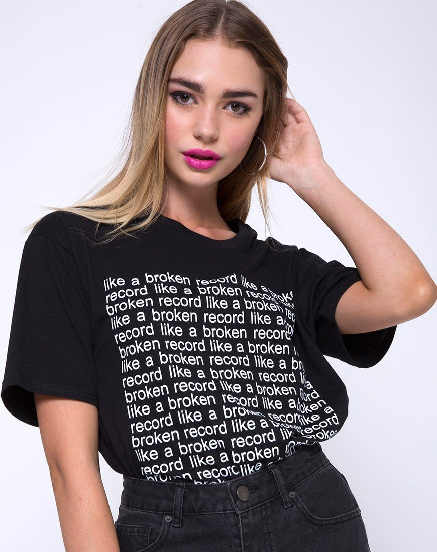 Afbeelding van OVERSIZE BASIC TEE CTN JERSEY 40S BLACKLIKE A BR (Z012733 BLACKLIKE A BRKN RCORDFRON)
