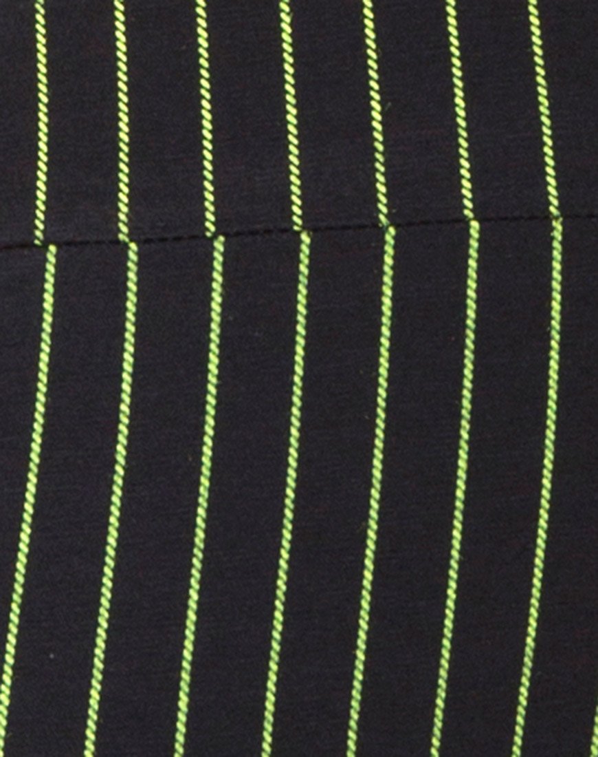 Afbeelding van Poton uitgesneden unitard in neon krijtstreep