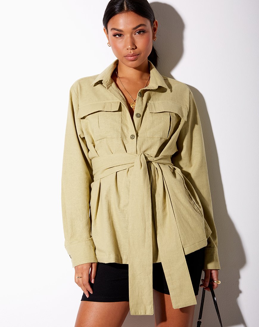 Afbeelding van Prami Shirt in Dusky Green
