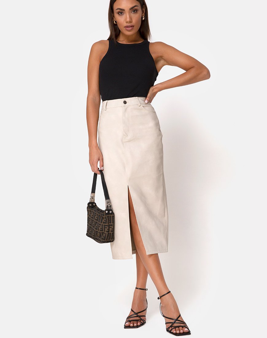 Pyra Midi rok in PU Stone