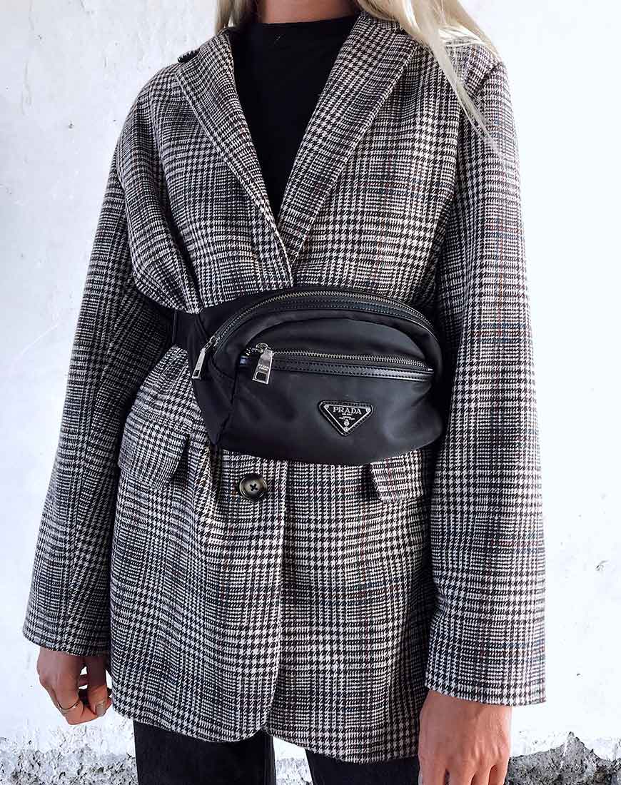 Saken blazer in grijs geruit