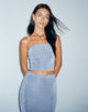 Afbeelding van Tiska Bandeau Crop Top in Leisteenblauw