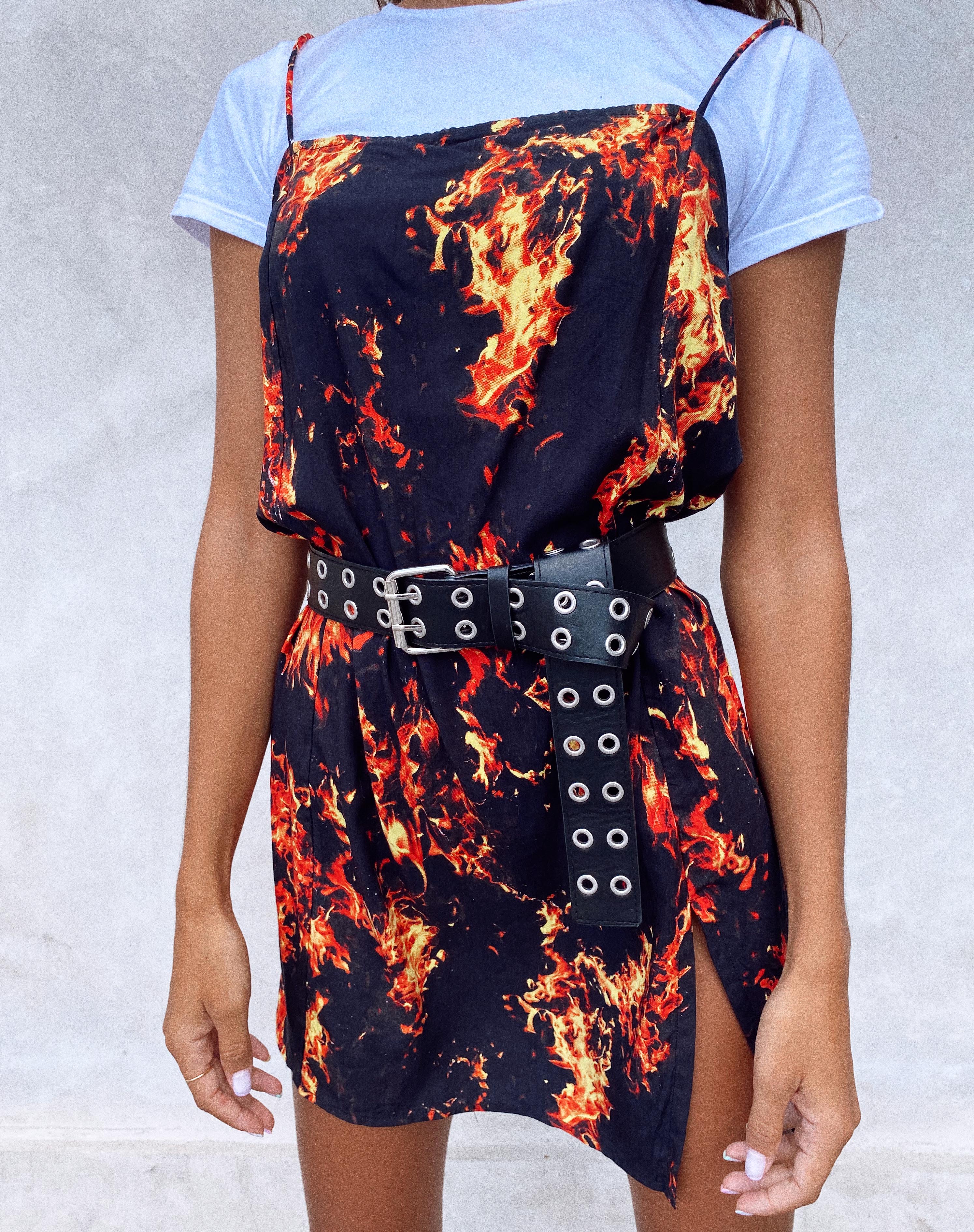 Afbeelding van Datista Slip Dress in Fire