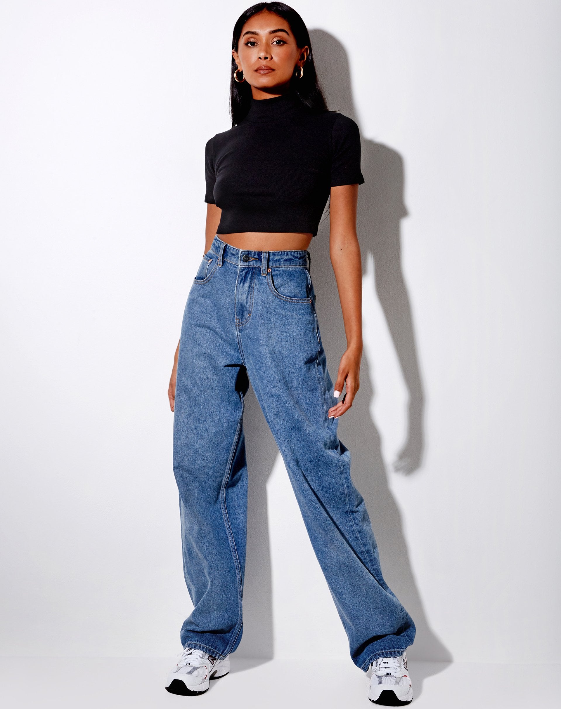 Afbeelding van Que Crop Top in Rib Zwart
