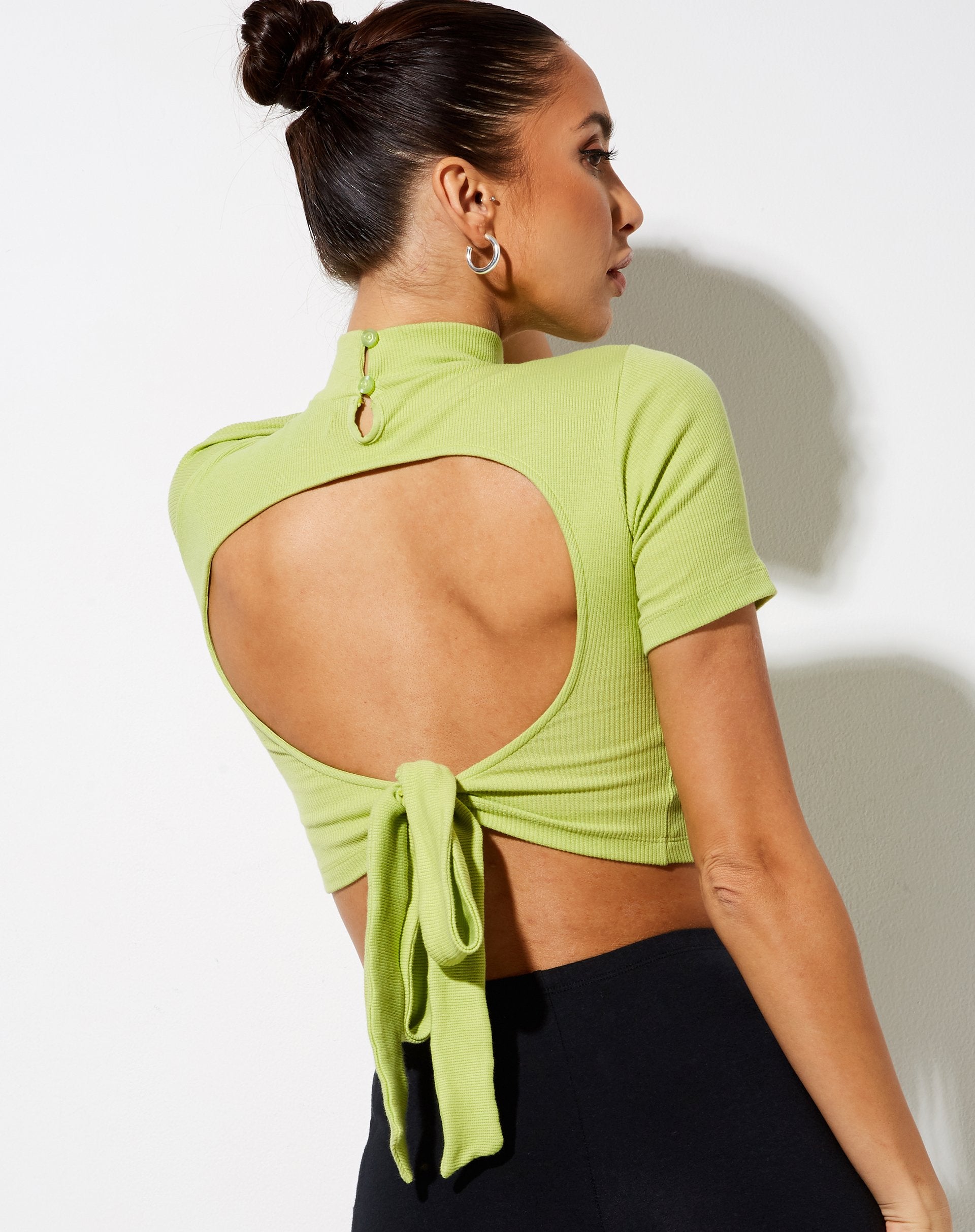 Afbeelding van Que Crop Top in Bladgroen