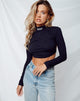 Afbeelding van Quelia Crop Top in Zwart met Saint Embro