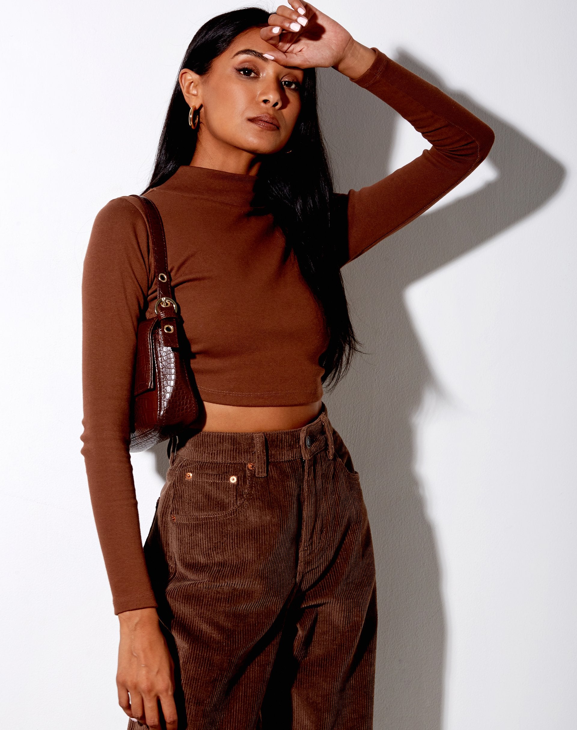Afbeelding van Quelia Crop Top in Rib Cocoa