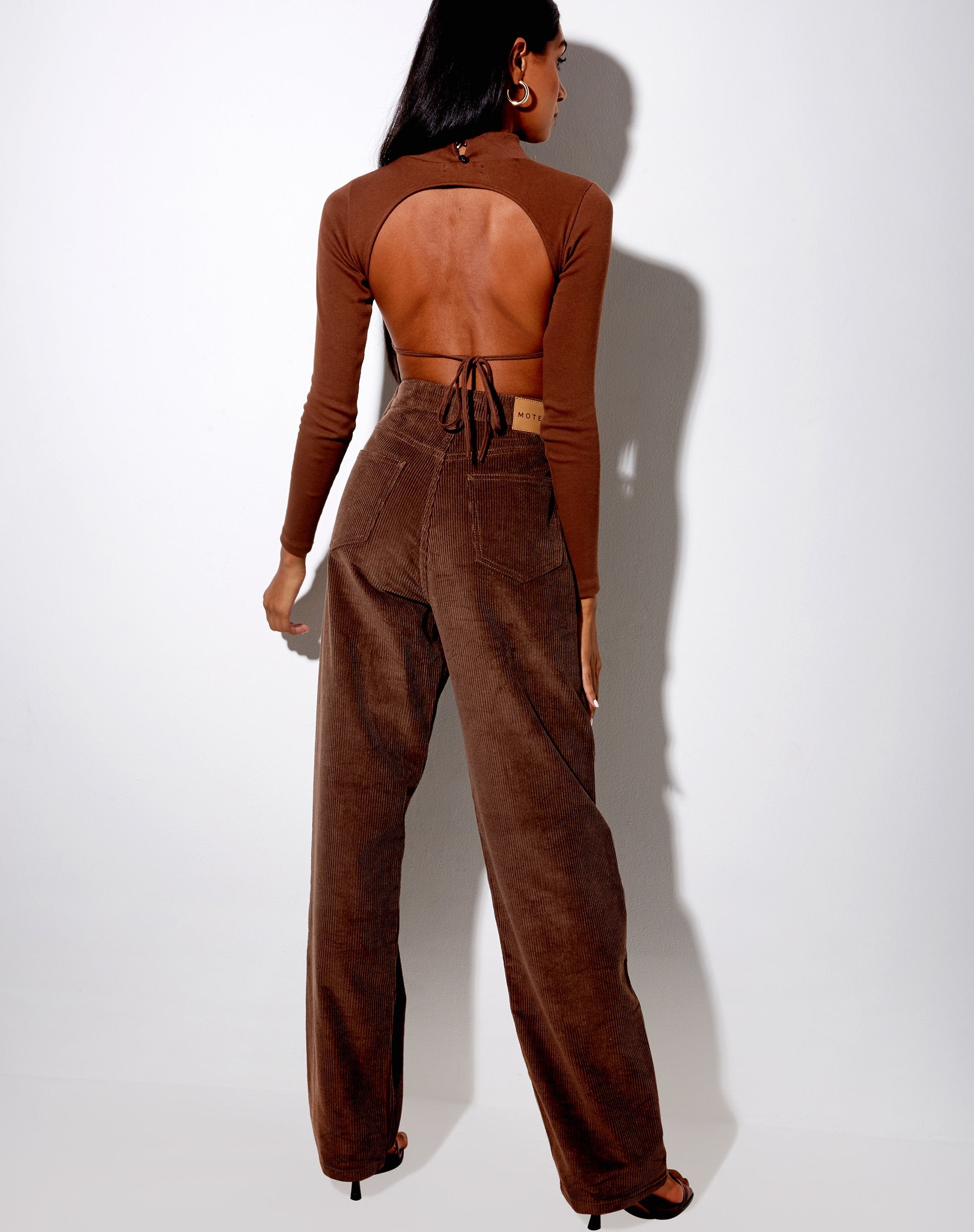 Afbeelding van Quelia Crop Top in Rib Cocoa
