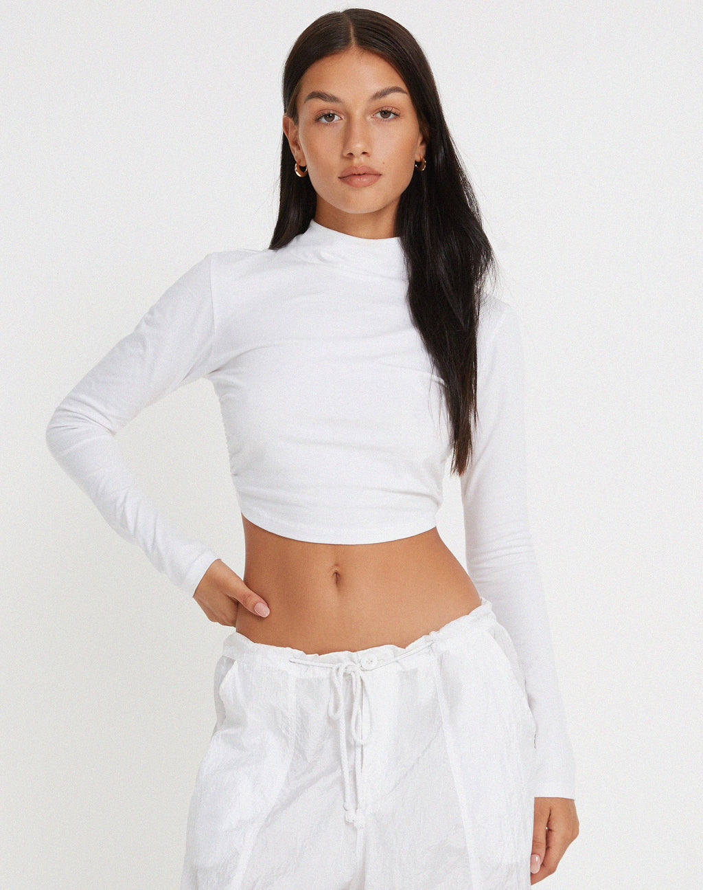 Quelia Open Rug Gewaad Top in Wit