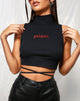 Afbeelding van Quera Crop Top in Rib Zwart Poison Embro