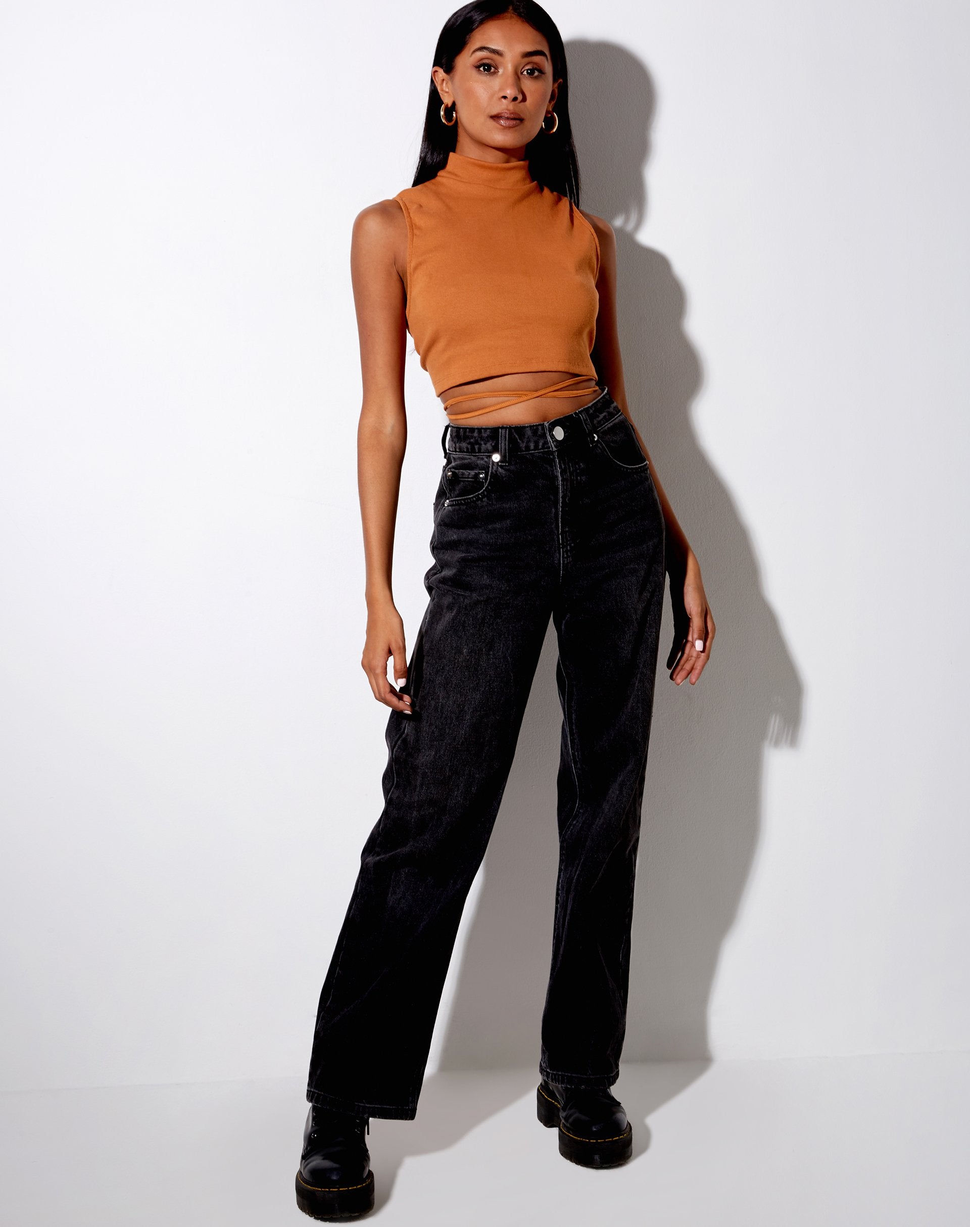 Afbeelding van Quera Crop Top in Rib Salted Caramel