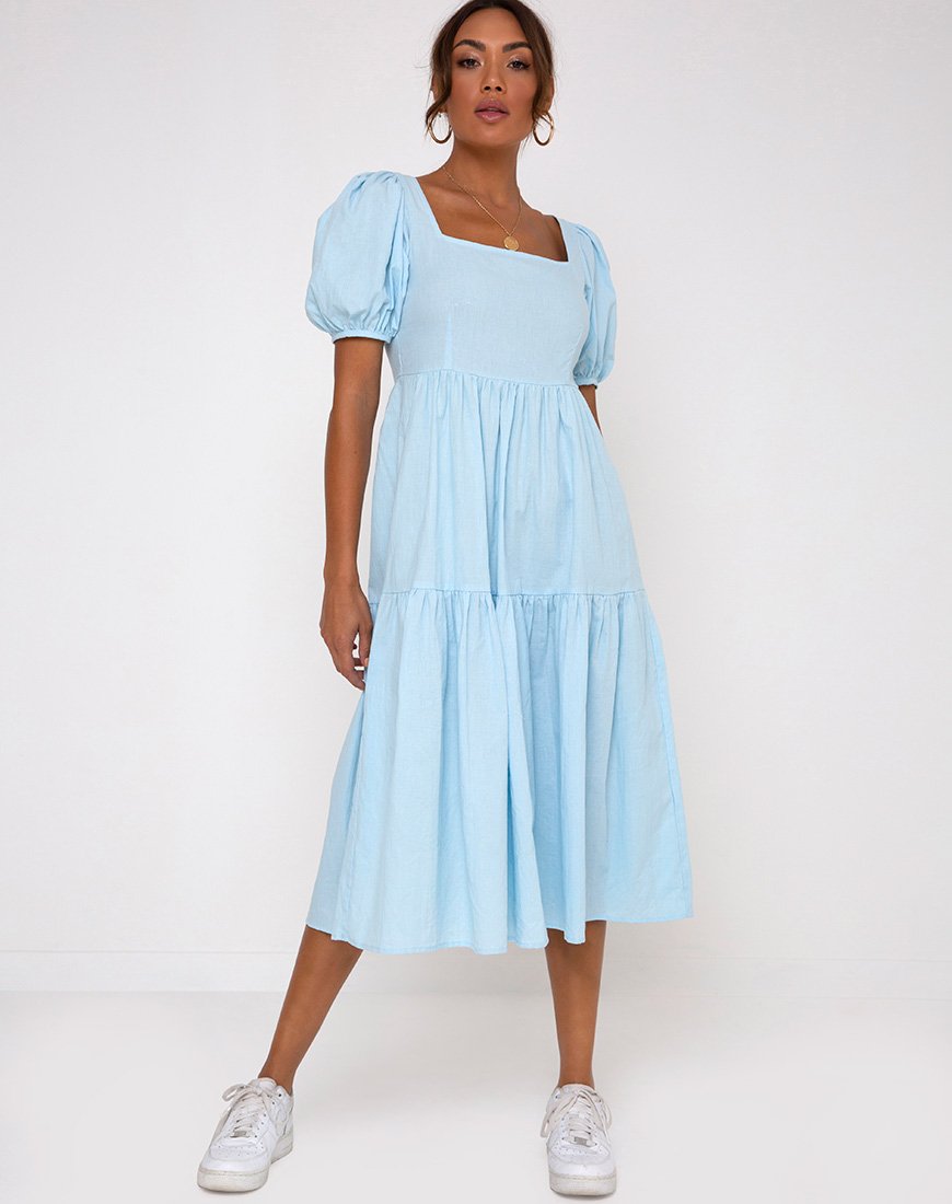 Rachel Midi Dress in Hemelsblauw