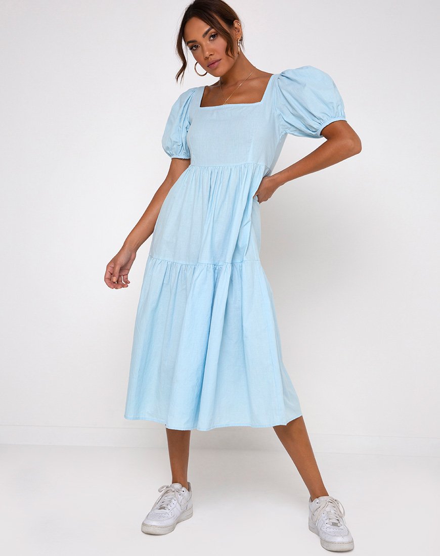 Afbeelding van Rachel Midi Dress in Hemelsblauw