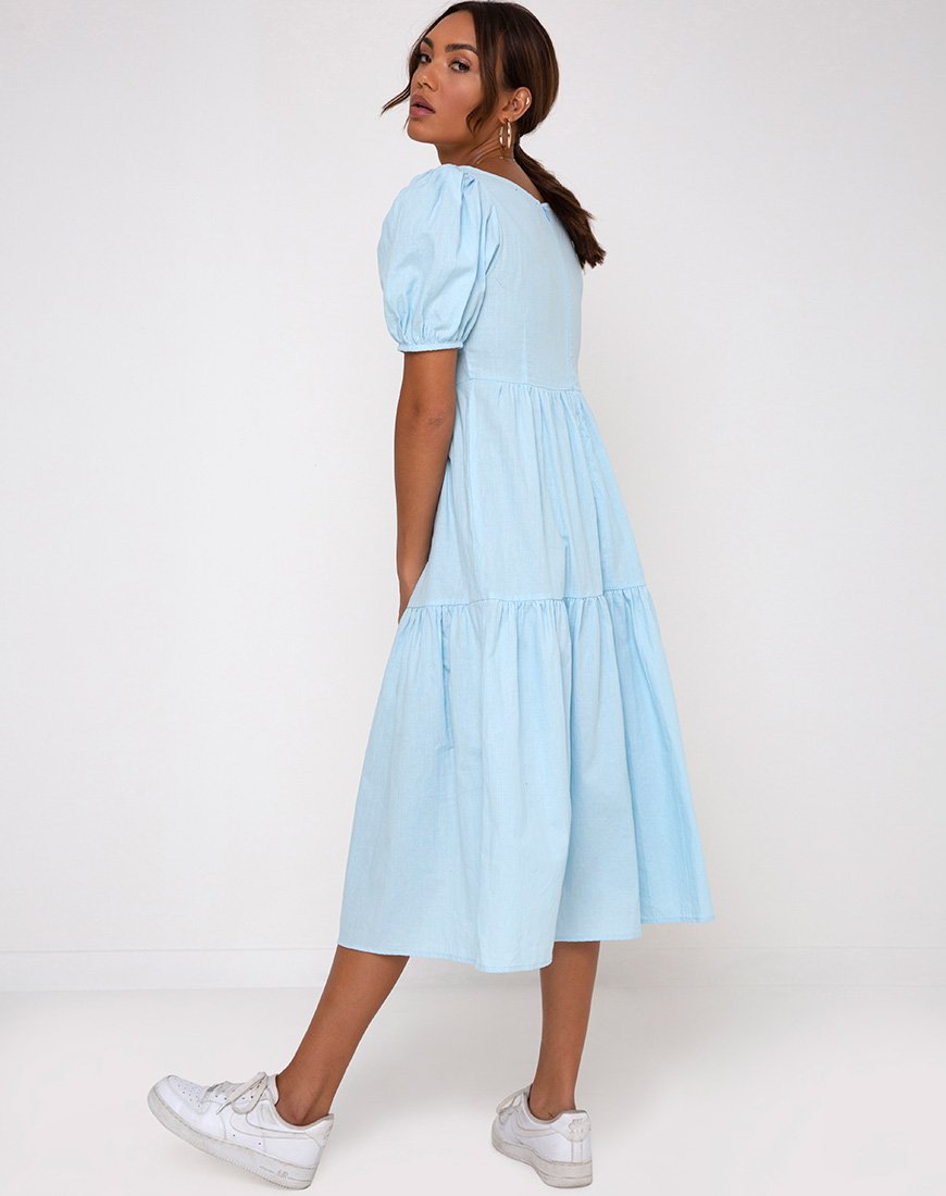 Rachel Midi Dress in Hemelsblauw