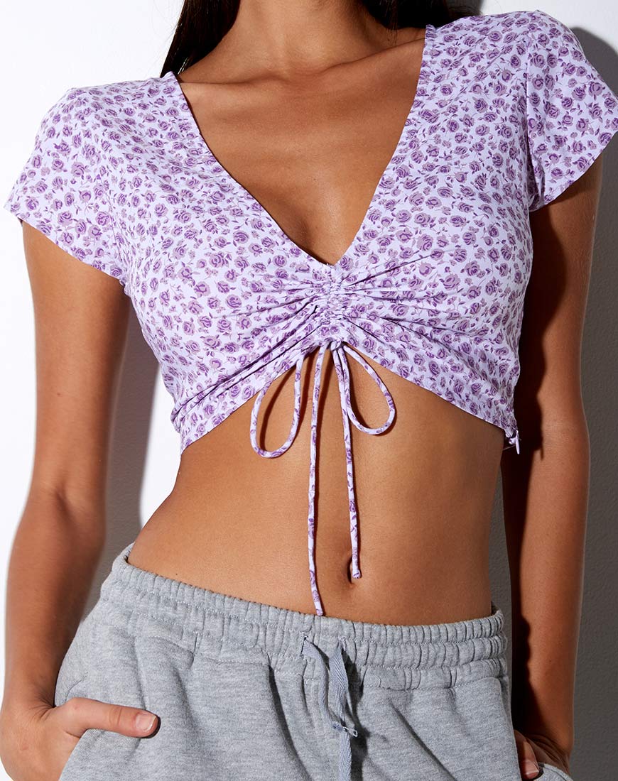 Afbeelding van Raeto Top in Ditsy Rose Lila