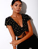 Afbeelding van Raeto Crop Top in Pretty Petal Zwart
