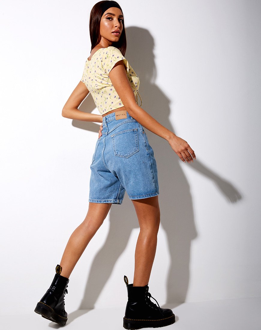 Afbeelding van Raeto Crop Top in Wild Flower Lemon Drop