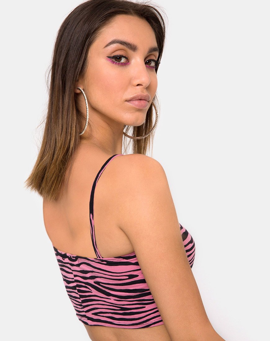 Afbeelding van Ramo Bandeau in Zips Zebra Roze